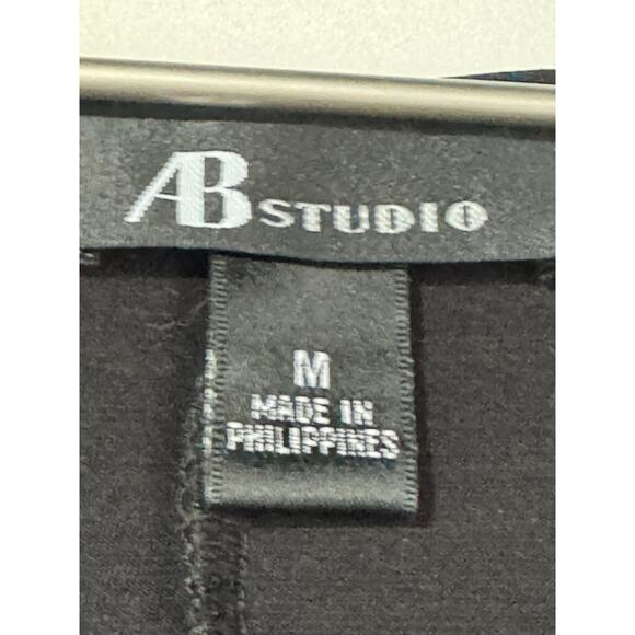 AB Studio Womens Beaded Scoop Neckline 3/4 Sleeve Shirt Size Medium - Picture 6 of 9